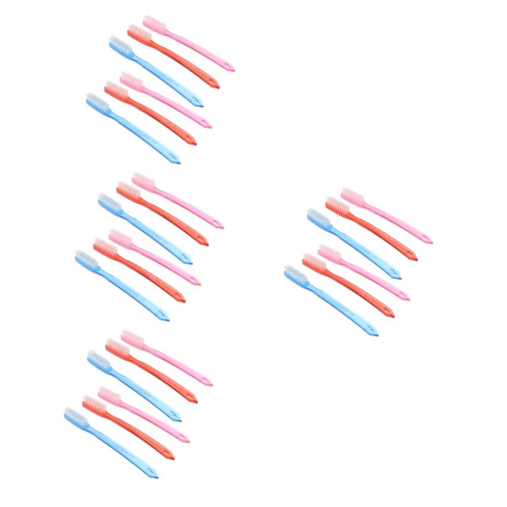 minkissy 4-Pack Manual Toothbrushes with Hard Bristles for Adults, Stain-Cleaning Brushes for Daily Use and Travel, 6 pcs x 4