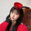 Funny Frying Pan Headband, Cute Realistic Headwear for Face Washing and Makeup (Red) view 2