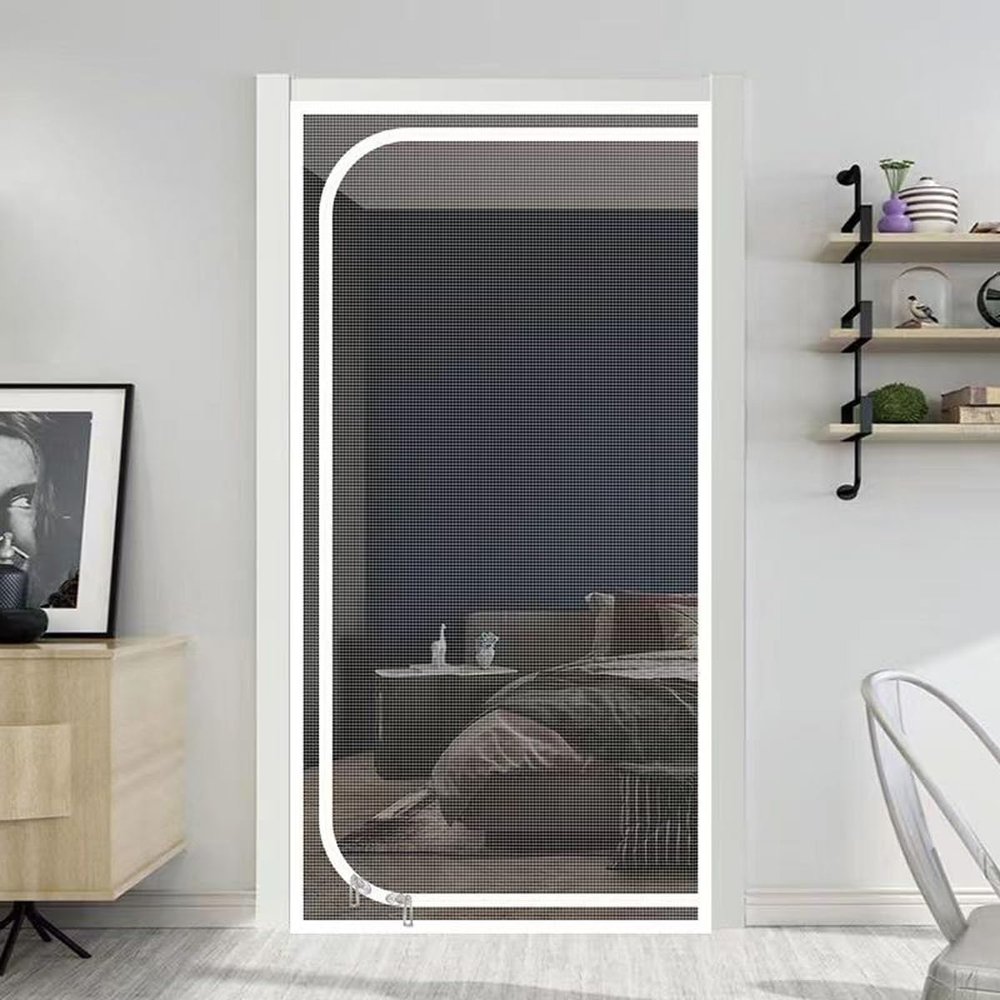 Mosquito Curtain 100 x 200 cm, Transparent Polyester Zipper Screen