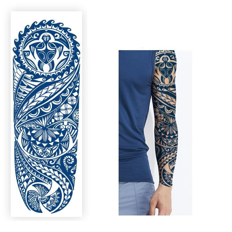 2-Piece Krutersaft Semi-Permanent Temporary Tattoo Stickers for the Full Arm