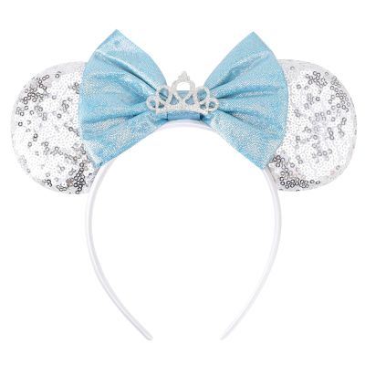 DRESHOW Glitter Mouse Ears Bow Headband for Women