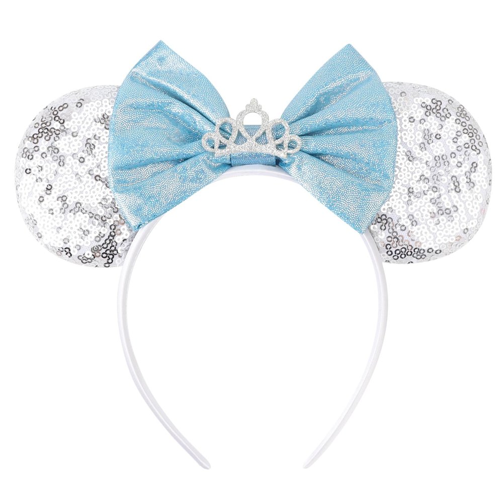 DRESHOW Glitter Mouse Ears Bow Headband for Women