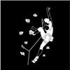 SANTPOT Car Stickers and Decals, 4.6 x 7.5 in, Fashion, Climbing, Club and Extreme Sports Designs, Vinyl, 2-Pack view 1
