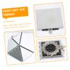 Foldable Double-Sided Metal Compact Mirror with Pearl Charm view 3