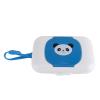 Portable Baby Wipe Dispenser, Durable Silicone-PP Wipe Case for Strollers (Blue Panda) view 2
