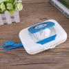 Portable Baby Wipe Dispenser, Durable Silicone-PP Wipe Case for Strollers (Blue Panda) view 4