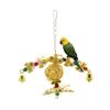 BESPORTBLE Wooden Bird Swing with Rattan Ball Ring and Bell view 1
