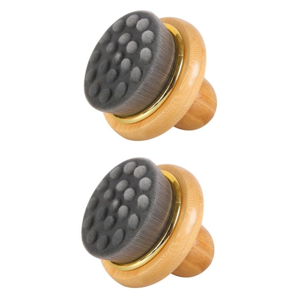 Healeved 2-Piece Ergonomic Bath Brushes with Wooden Handles