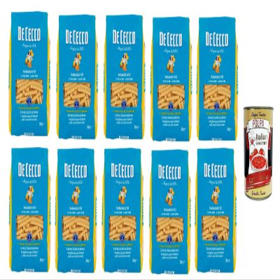 Italian Gourmet Sedanini N61 Rigata Durum Wheat Pasta, 10 x 500 g