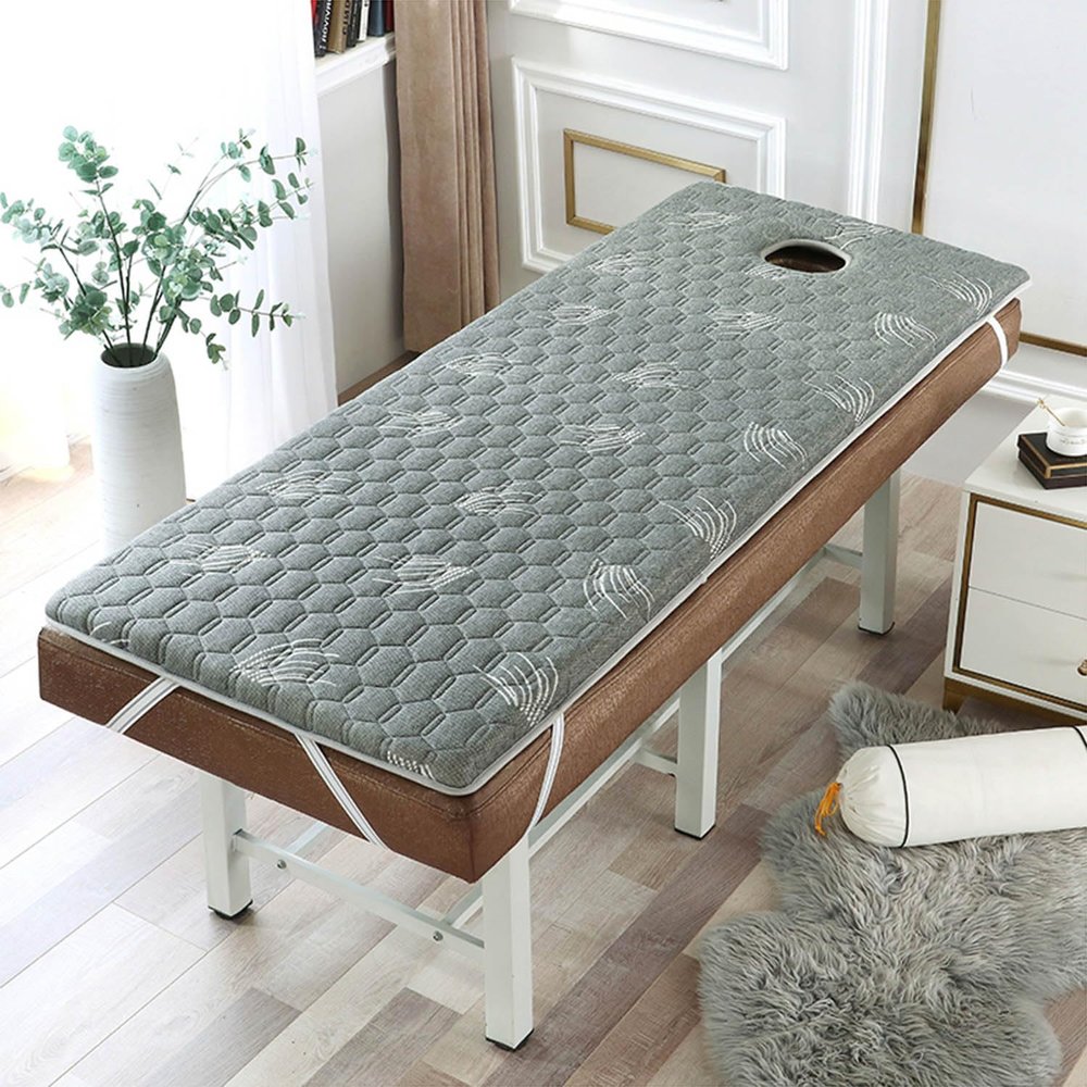 OAUKA Foldable Massage Table Mattress with Face Hole, Memory Foam, B02 (T) 190 x 75 x 6 cm