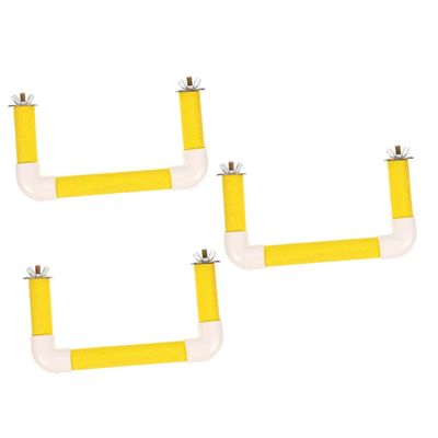 BESPORTBLE 3-Piece Platform Perch Stand for Parrots and Budgies