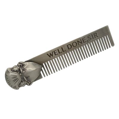 VINTORKY Premium Stainless Steel Fine-Tooth Hair Comb for Beard and Haircuts