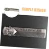 VINTORKY Premium Stainless Steel Fine-Tooth Hair Comb for Beard and Haircuts view 3