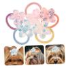Kisangel 20-Piece Rubber Bands for Dog Hair with Flowers view 3