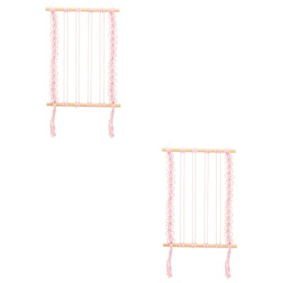 Abaodam 2-Piece Hair Clip Organizer for Girls, Macramé Hanging Storage Holder