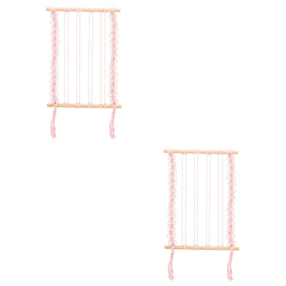 Abaodam 2-Piece Hair Clip Organizer for Girls, Macramé Hanging Storage Holder