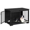 Hzuaneri Dog Crate Furniture, 100 cm Dog Crate, 2 Doors, Black view 1