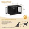 Hzuaneri Dog Crate Furniture, 100 cm Dog Crate, 2 Doors, Black view 2