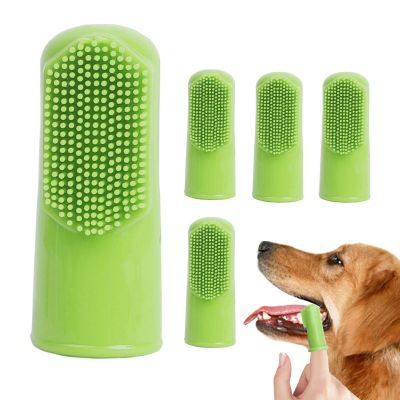 Dog Finger Toothbrush, Silicone Pet Finger Brush