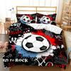 ZZTBQ Toddler Bedding Set, 100 x 135 cm, Graffiti Cartoon Soccer Print view 1