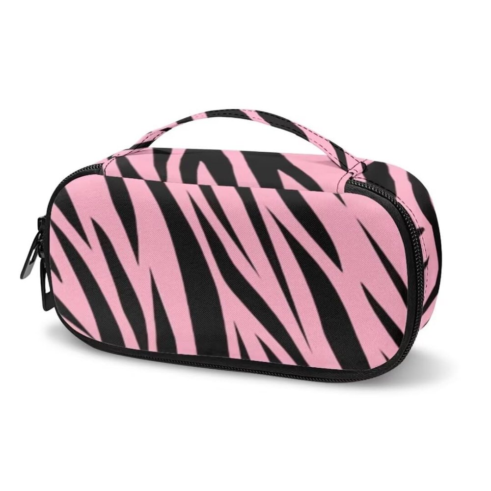 Jeiento Insulated Insulin Pen Cooler Bag with Handle, Pink Zebra