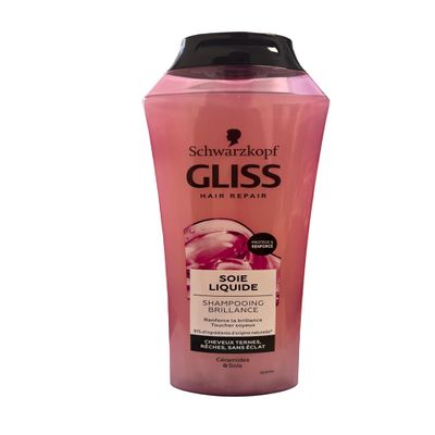 Gliss Liquid Silk Shampoo (3 x 250 ml) with Ceramides & Silk for Brittle, Dull Hair