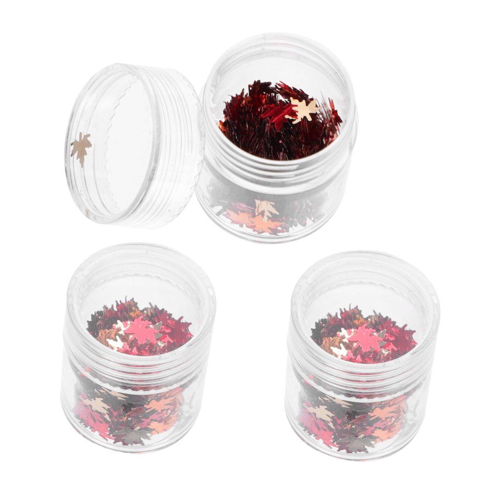 Healvian 4-Piece Maple Glitter Nail Art Stickers