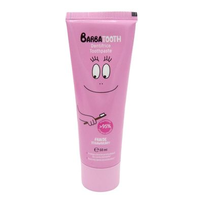Barbapapa 2-Pack Take Care Strawberry Toothpaste (2 x 50 ml) - Children's Toothpaste - Whitening Toothpaste - Flavored Toothpaste