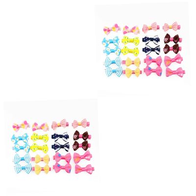 Kisangel 2-Piece Pet Hair Clips with Bows, Random Designs for Dogs and Cats