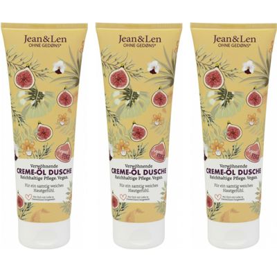 Cream-Oil Shower Argan Oil & Fig Body Cream, 250 Milliliters x 3