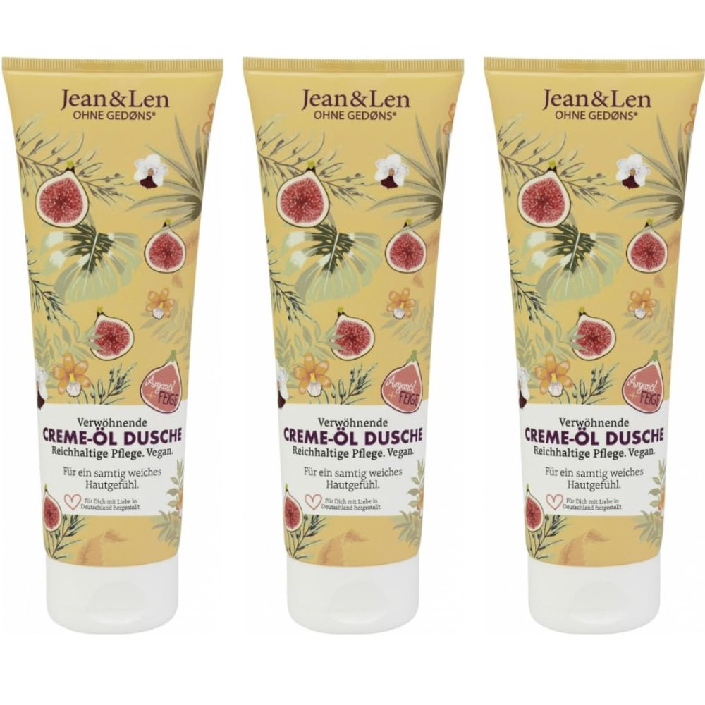 Cream-Oil Shower Argan Oil & Fig Body Cream, 250 Milliliters x 3