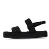 CrEev Women's Summer Flat Rope Sandals, Beach Wedge Flip-Flops, Comfortable Platform Sandals view 2