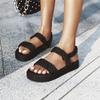 CrEev Women's Summer Flat Rope Sandals, Beach Wedge Flip-Flops, Comfortable Platform Sandals view 4