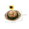 Adjustable Straw Hat with Sunflower Design for Pets view 2