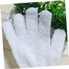 Exfoliating Bath Gloves for Sauna and Shower, 1 Pair, Nylon, White view 2