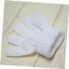 Exfoliating Bath Gloves for Sauna and Shower, 1 Pair, Nylon, White view 3