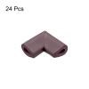 QUARKZMAN Corner Guards, 24-Pack U-Shaped Foam Safety Bumpers with Self-Adhesive Tape for Furniture and Table Edges, 55 x 35 x 8 mm, Brown view 3