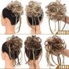 Synthetic Curly Messy Bun Hair Piece with Straight Tails view 4