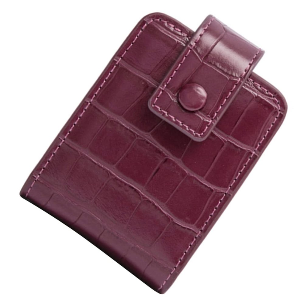 Small PU Leather Makeup Bag with Mirror for On the Go