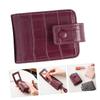 Small PU Leather Makeup Bag with Mirror for On the Go view 2