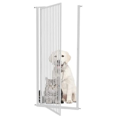 ASHILD Extra-Tall 100–150 cm Wide Pet Gate for Dogs and Cats, White