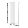 ASHILD Extra-Tall 100–150 cm Wide Pet Gate for Dogs and Cats, White view 4