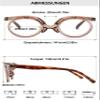 Lanomi 90° Flip-Up Round Reading Glasses, Plastic Frame, Clear Brown, +1.0 view 2