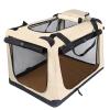 Outdoor Cat Enclosure, Steel Tube, Oxford Fabric and Polyester Mesh, Foldable, Wear- and Scratch-Resistant, for Medium Cats, Off-White, 40 x 30 x 30 cm view 1