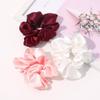 2-Piece Synthetic Silk Scrunchies for Women, Grape Purple view 4