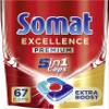 Somat Excellence Premium 5-in-1 Caps, 67 Count, Fast-Dissolving Dishwasher Tablets with Extra Boost view 1