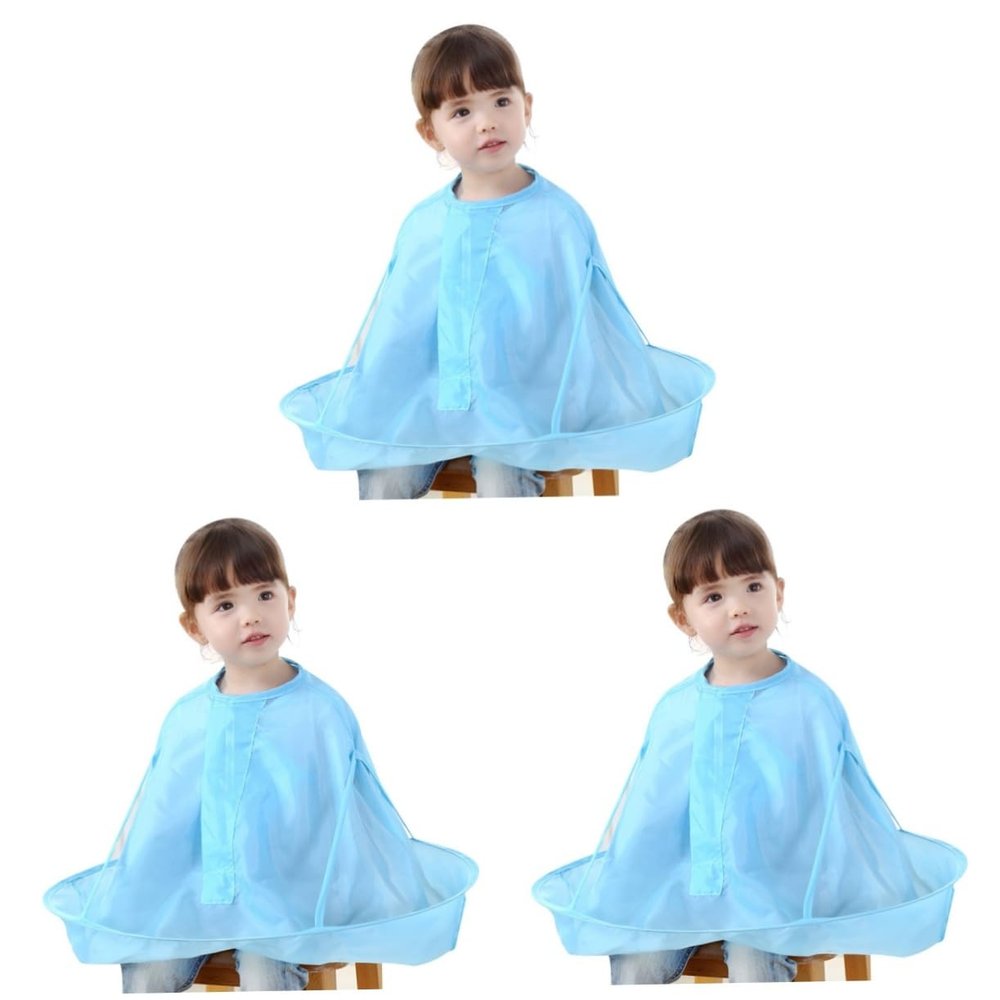 FRCOLOR 3-Piece Haircut Cape for Boys and Girls, Waterproof, Adjustable, Easy to Clean