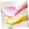 Healeved Multifunctional Bath Glove Exfoliating Towel Massage Brush Glove Set, Random Color view 4