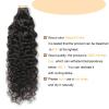 Deep Curly Remy Human Hair Tape-In Extensions, Natural Black view 2