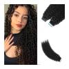 Curly Remy Human Hair Tape-In Extensions, 1B Natural Black view 2